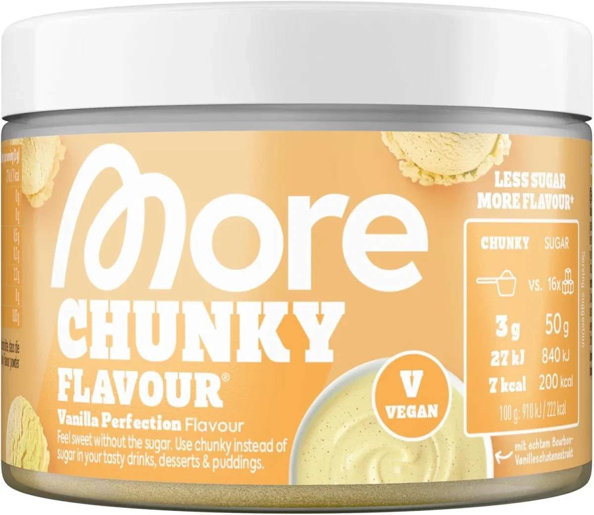 150 g MORE Chunky Flavour in der Sorte Vanilla Perfection vegan