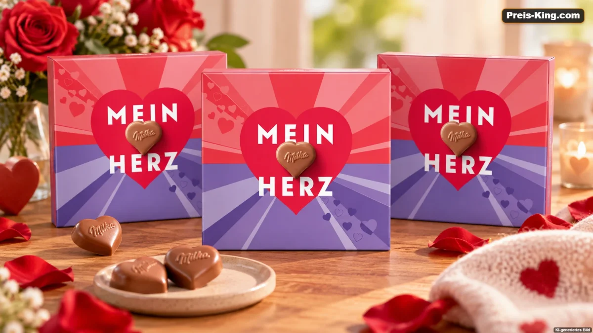 3x Milka von Herzen Haselnusscreme Pralinenbox (110g)