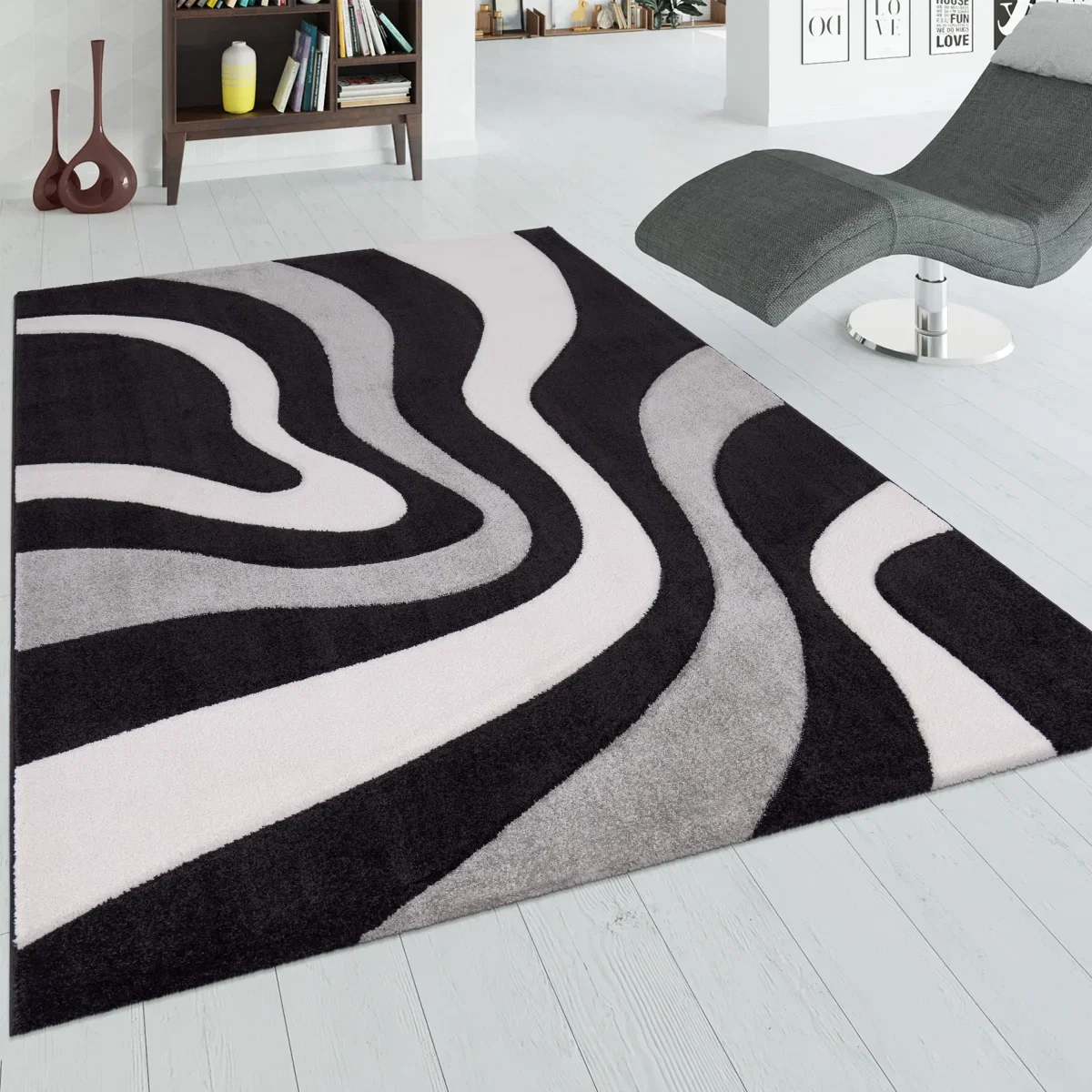 Moderner-Teppich Diamora (2 Farben, Gr. 80x300cm + andere Größen)