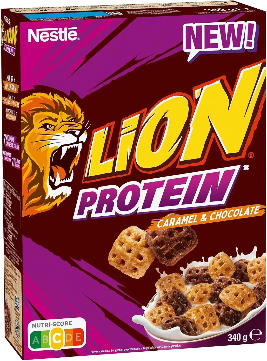 Nestlé LION Protein Cereals Schoko Cerealien (340g)