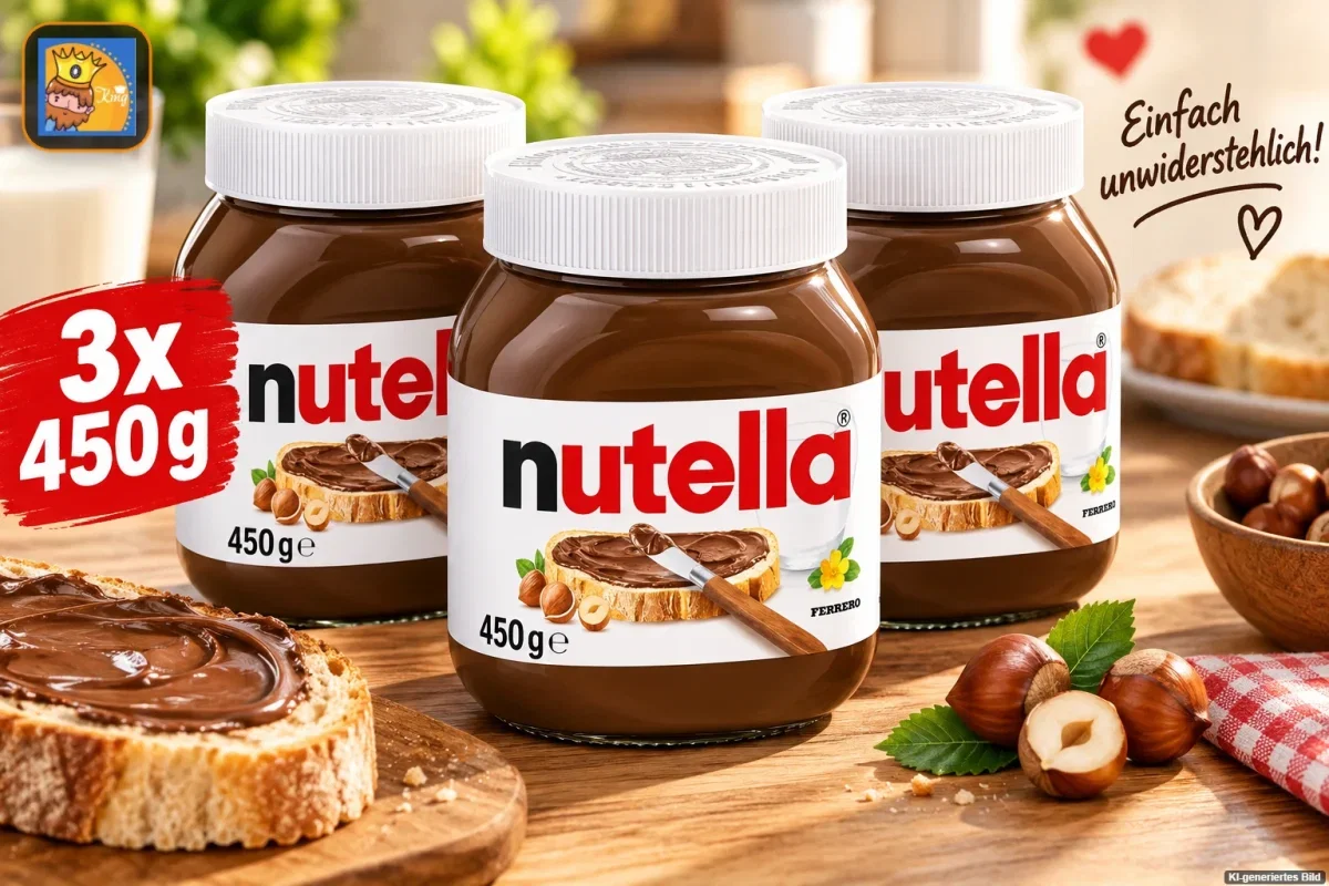 3x Nutella Nuss-Nugat-Creme (450g)