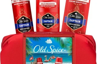 Rotes Old Spice Captain Geschenkset mit Deo, Duschgel und Reisetasche
