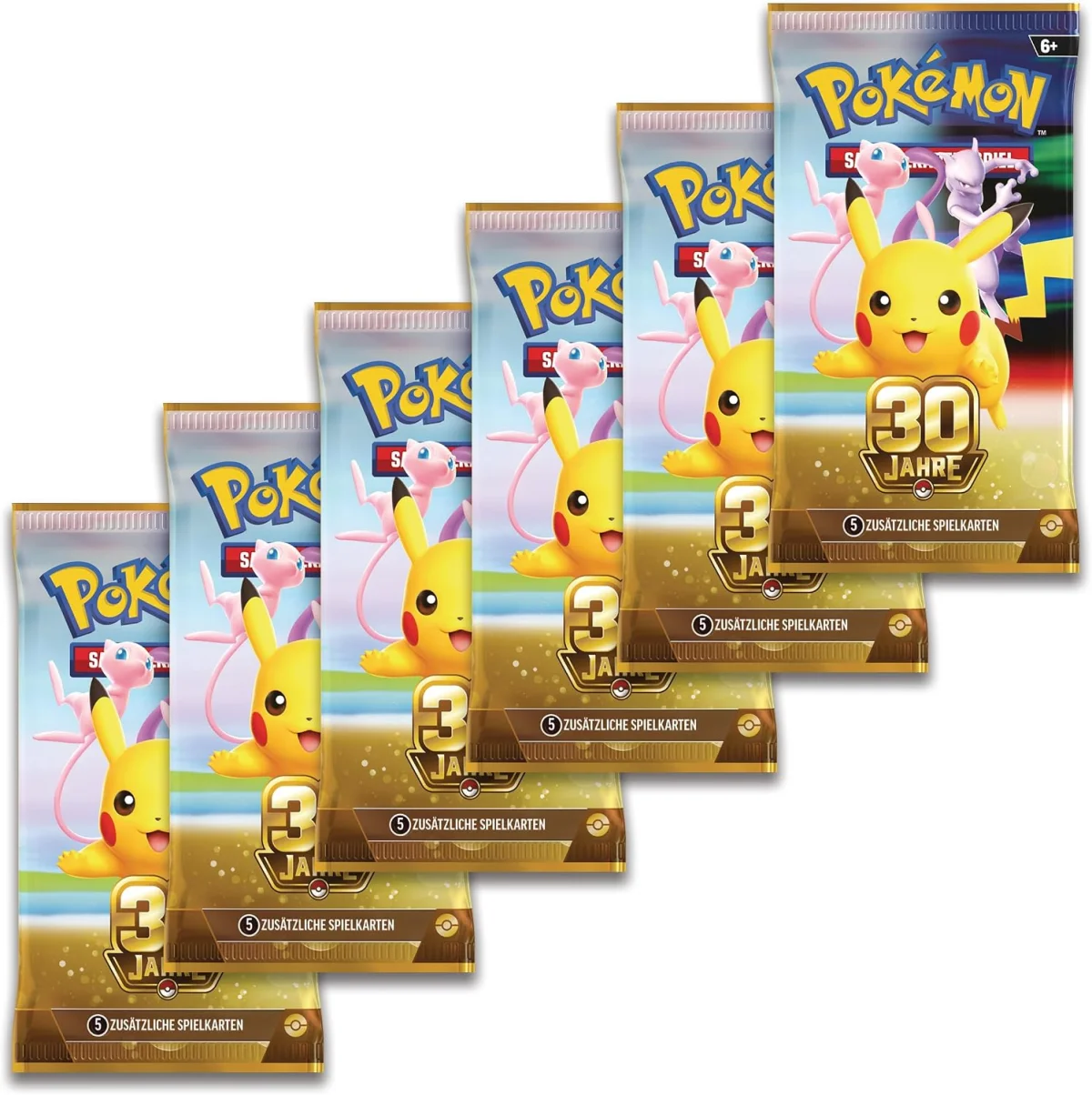 Pokémon Sammelkartenspiel 30 Jahre Booster Bundle in deutscher Ausgabe