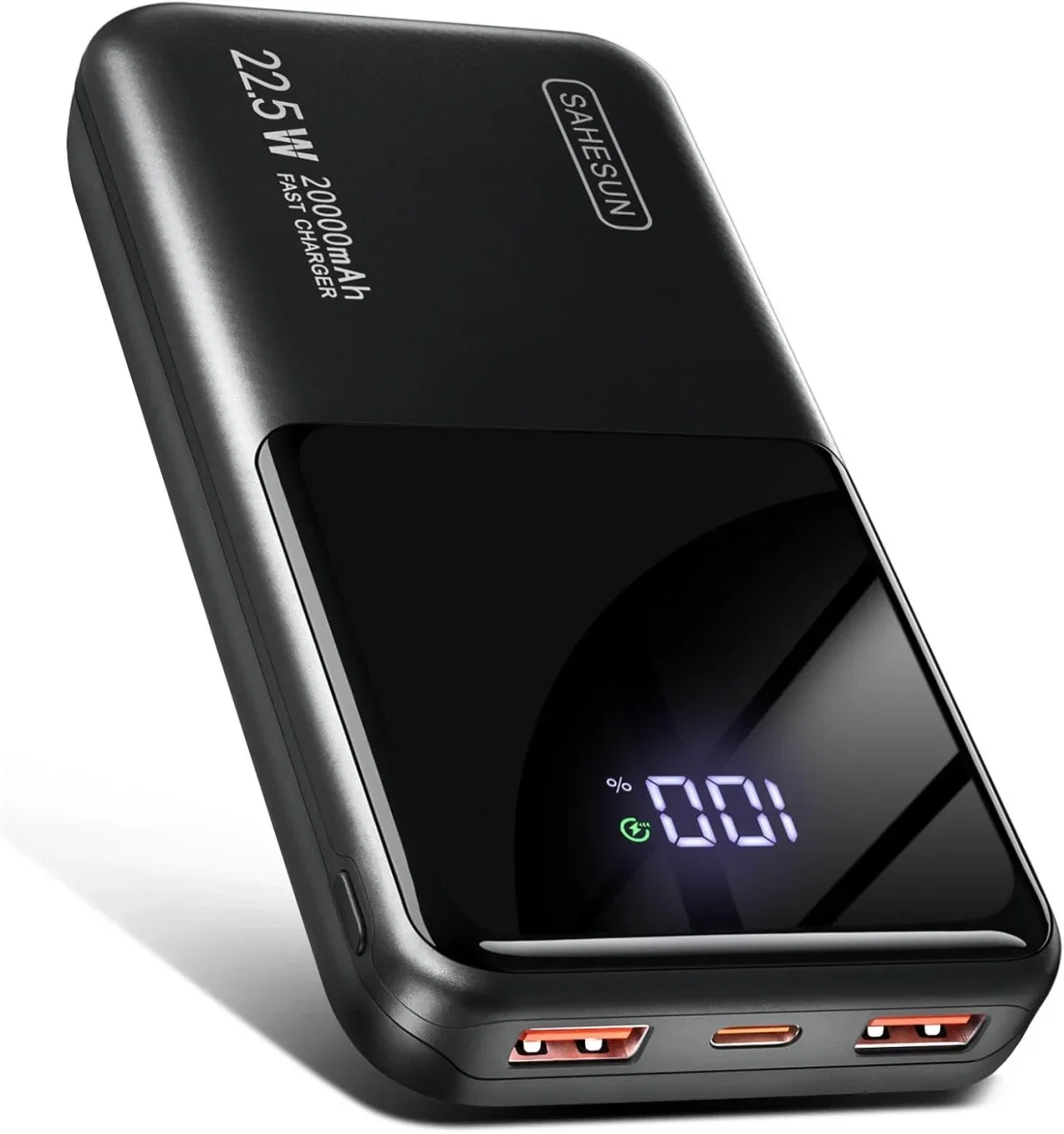 Tragbarer 20.000-mAh-Akku mit USB-A- und USB-C-Anschlüssen
