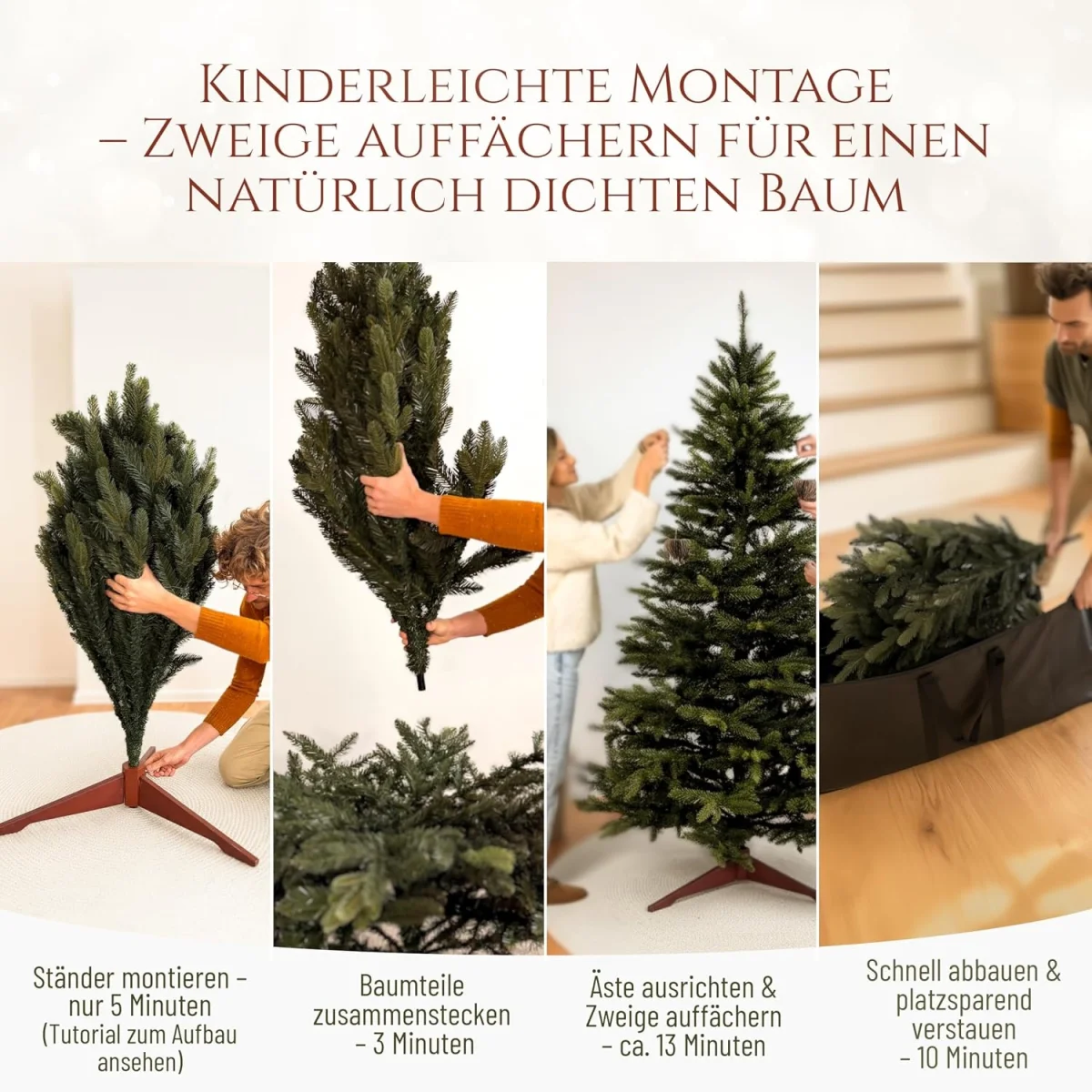 PURE LIVING Premium Weihnachtsbaum künstlich 220cm
