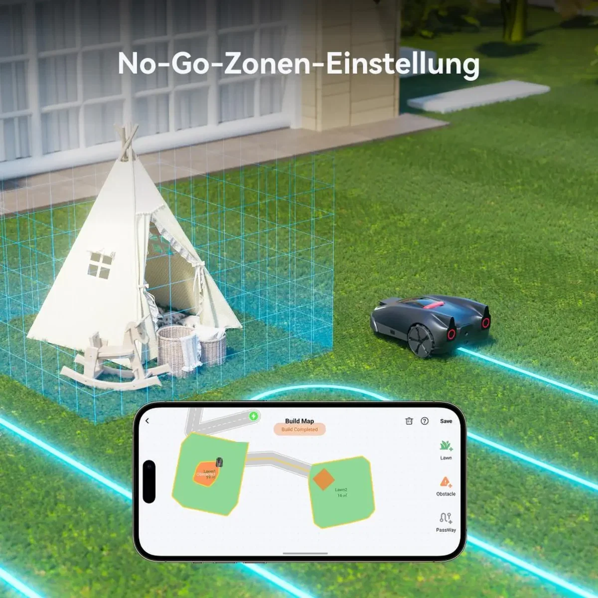 Joybee K2 Mähroboter ohne Begrenzungskabel