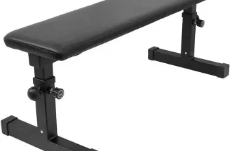 Schwarze Sportinator Trainingsbank mit gepolstertem Liegebereich und Metallgestell