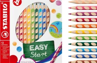 STABILO Easycolors Buntstifte in Verpackung mit Spitzer und Farbmuster