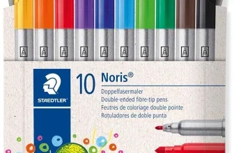 STAEDTLER Noris 320 Doppelfasermaler im 10er-Set mit zwei Linienbreiten
