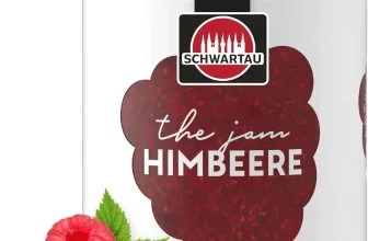 Glas Schwartau The Jam Himbeere 220g mit frischen Himbeeren