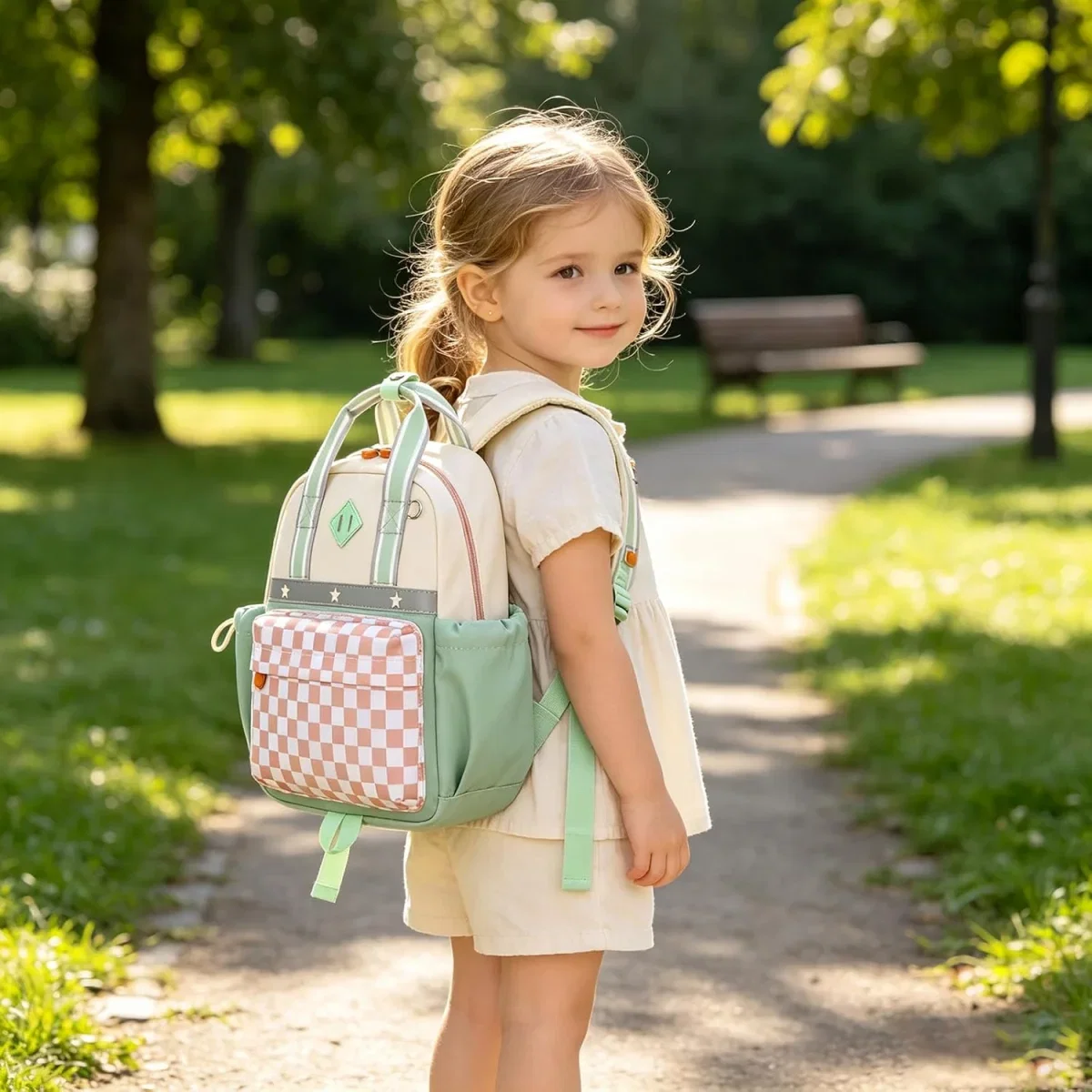 Sisipoet Kinderrucksack Mädchen mit Brustgurt (9l)