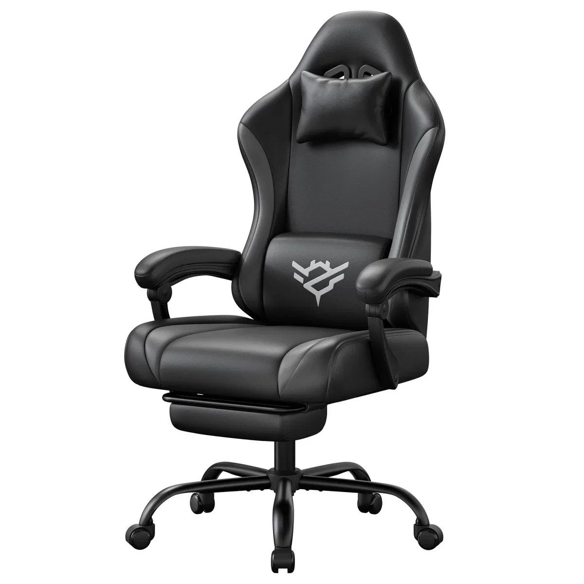 Ergonomischer SONGMICS PC Stuhl aus PU-Leder mit bis zu 135° neigbarer Rückenlehne
