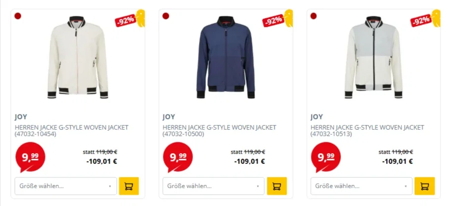 Herren Sweatjacke von JOY sportswear mit Reißverschluss und College-Kragen