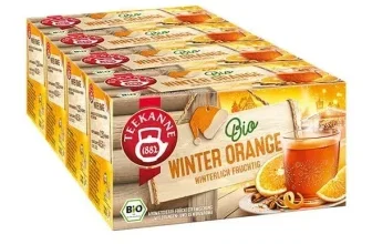 TEEKANNE Bio Winter Orange im 4er-Pack mit aromatisierter Früchteteemischung