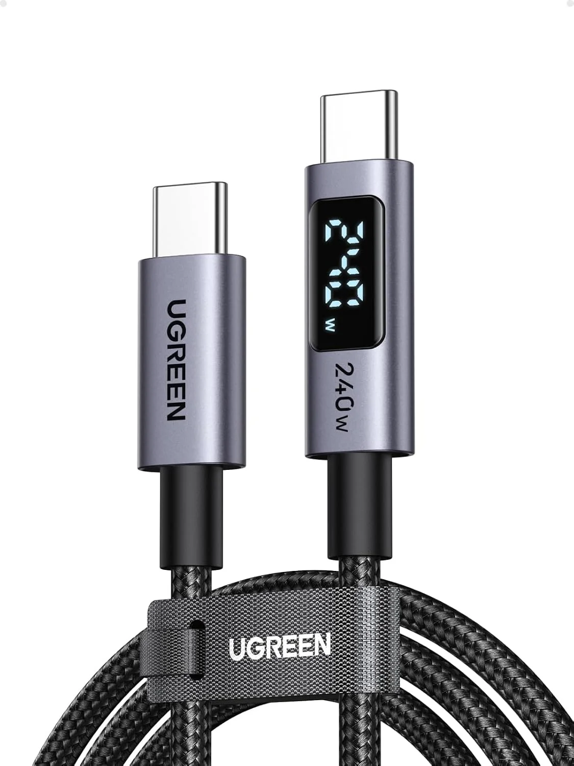 UGREEN USB C Schnellladekabel mit Digital Display PD3.1 (240W, 1m)