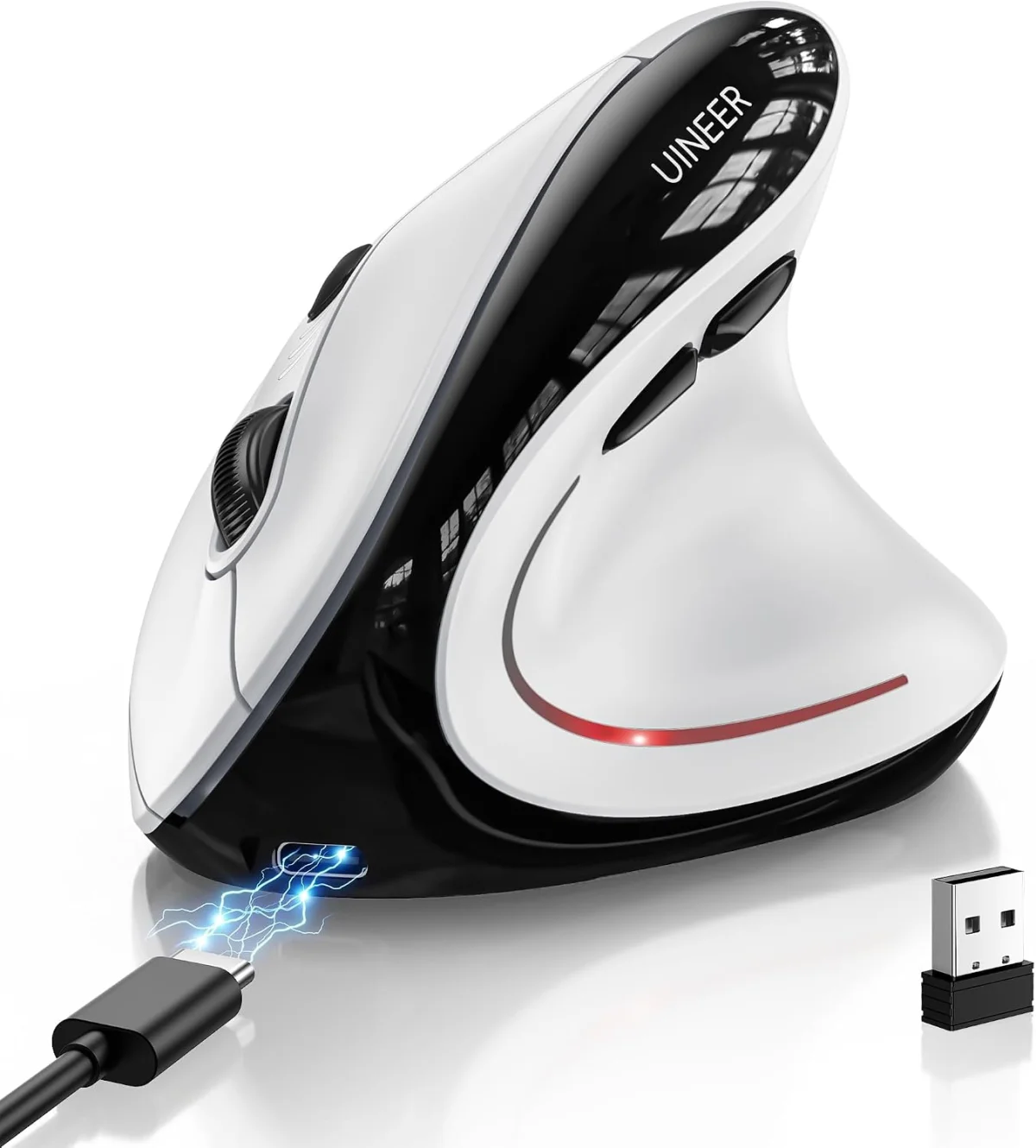 Uineer vertikale Bluetooth-Maus mit einstellbarer DPI