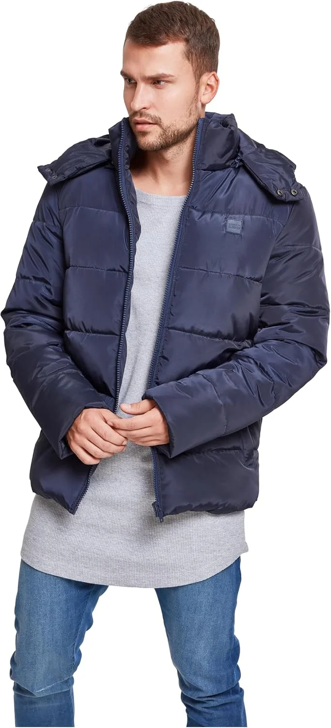 Urban CLASSICS Hooded Puffer Jacket Navy Herren (Gr. S bis L)