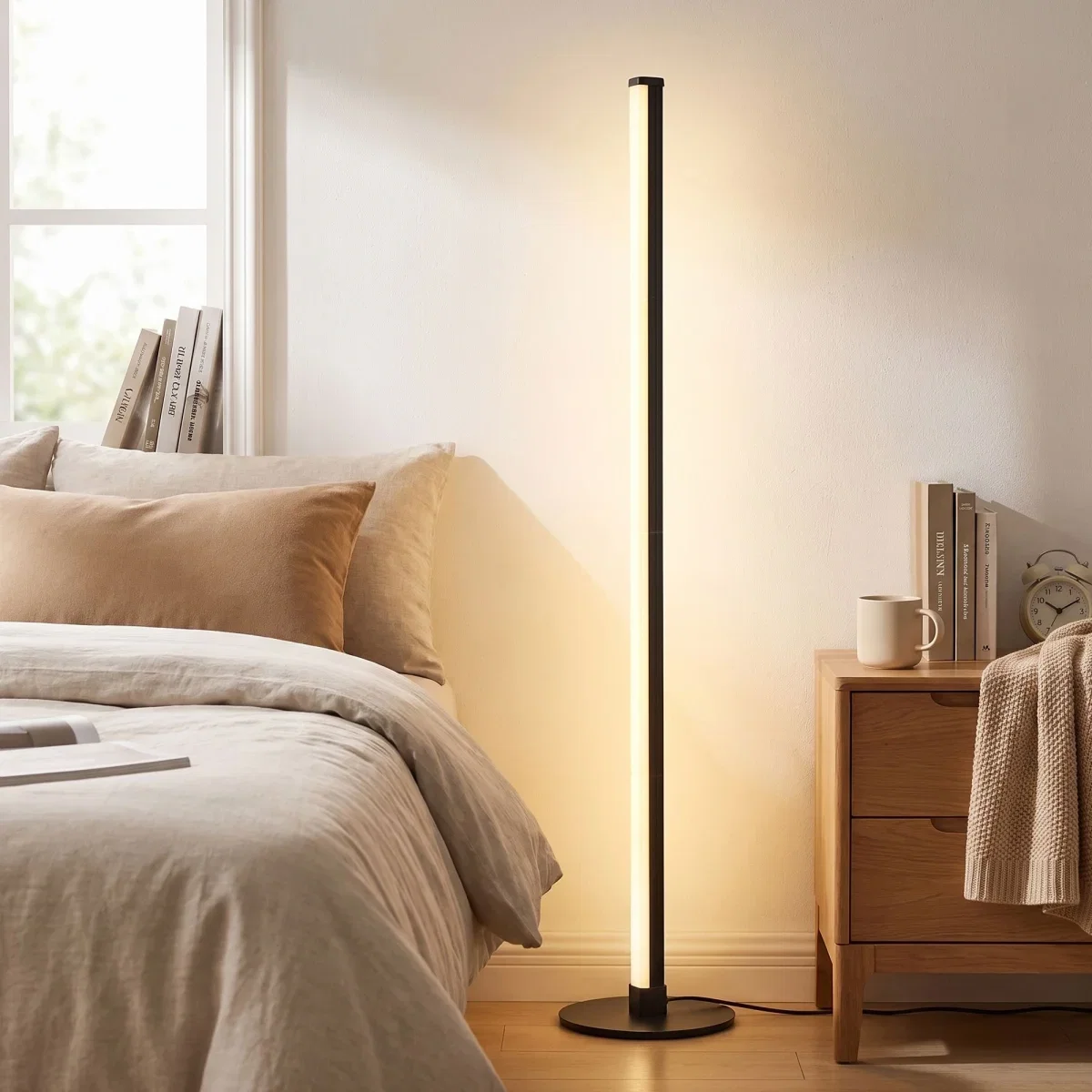 [EXKLUSIV] Songmics Vasagle Dimmbare LED-Stehlampe mit warmweißem Licht (3000 K , 18 X 18 X 139,4 cm)