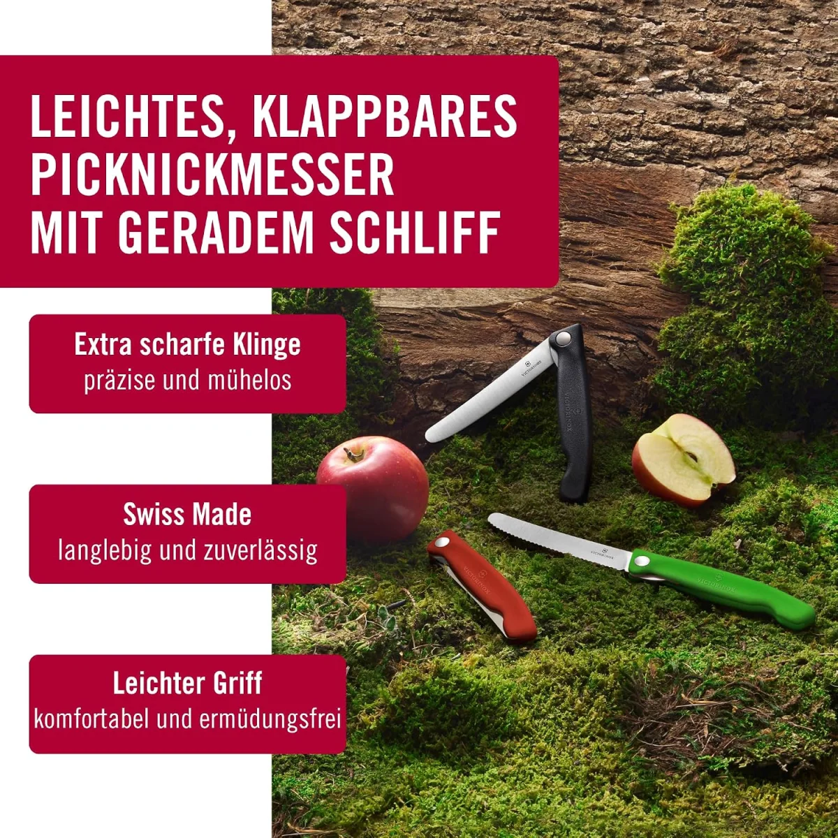 Victorinox Swiss Classic Faltbares Picknick-Messer 11 cm Rot