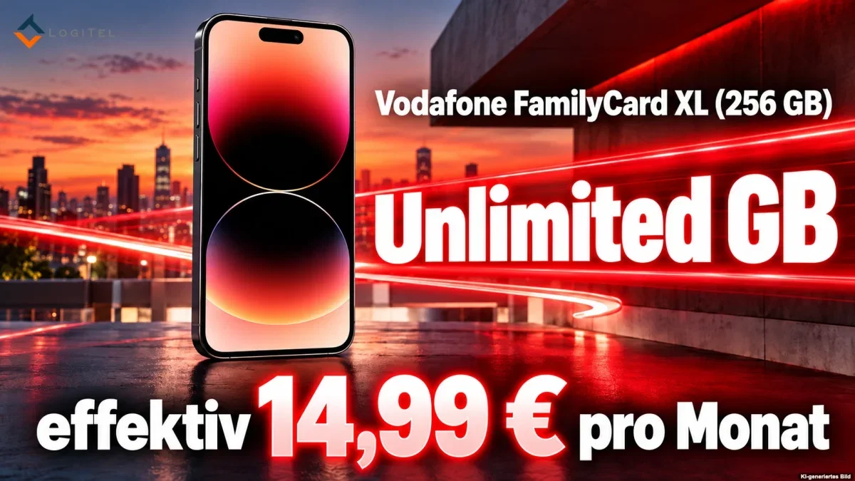 Vodafone-Partnerkarte: Vodafone FamilyCard XL (Unlimited 5G) für eff. 14,99€ mtl.