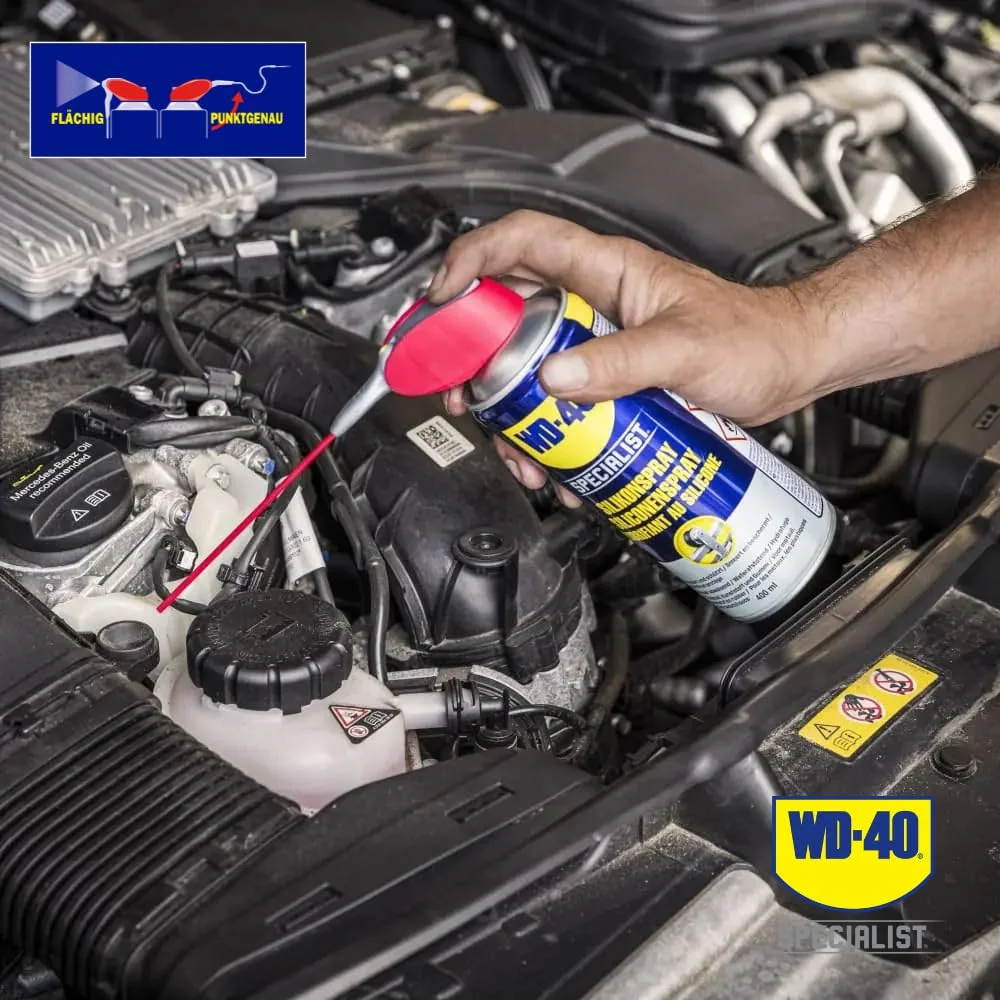 WD-40 Silikonspray mit wasserabweisendem und nicht fettendem Schutzfilm