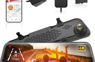 WOLFBOX G840S Spiegel-Dashcam mit 4K-Display, Rückfahrkamera, App-Ansicht und Zubehör wie SD-Karte