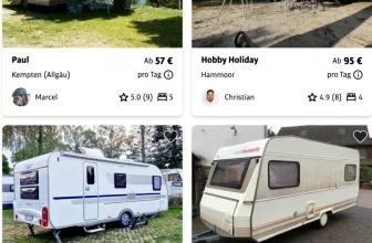 PaulCamper Mietangebote: Wohnmobile und Caravans ab 57 € pro Tag in Kempten, Hammoor, Fulda und Obertiefenbach.