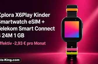 Xplora X6Play Kinder Smartwatch mit buntem Armband und Preisangabe