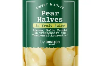 Dose by Amazon Birnen Halbe Frucht in Traubensaft mit grünem Etikett