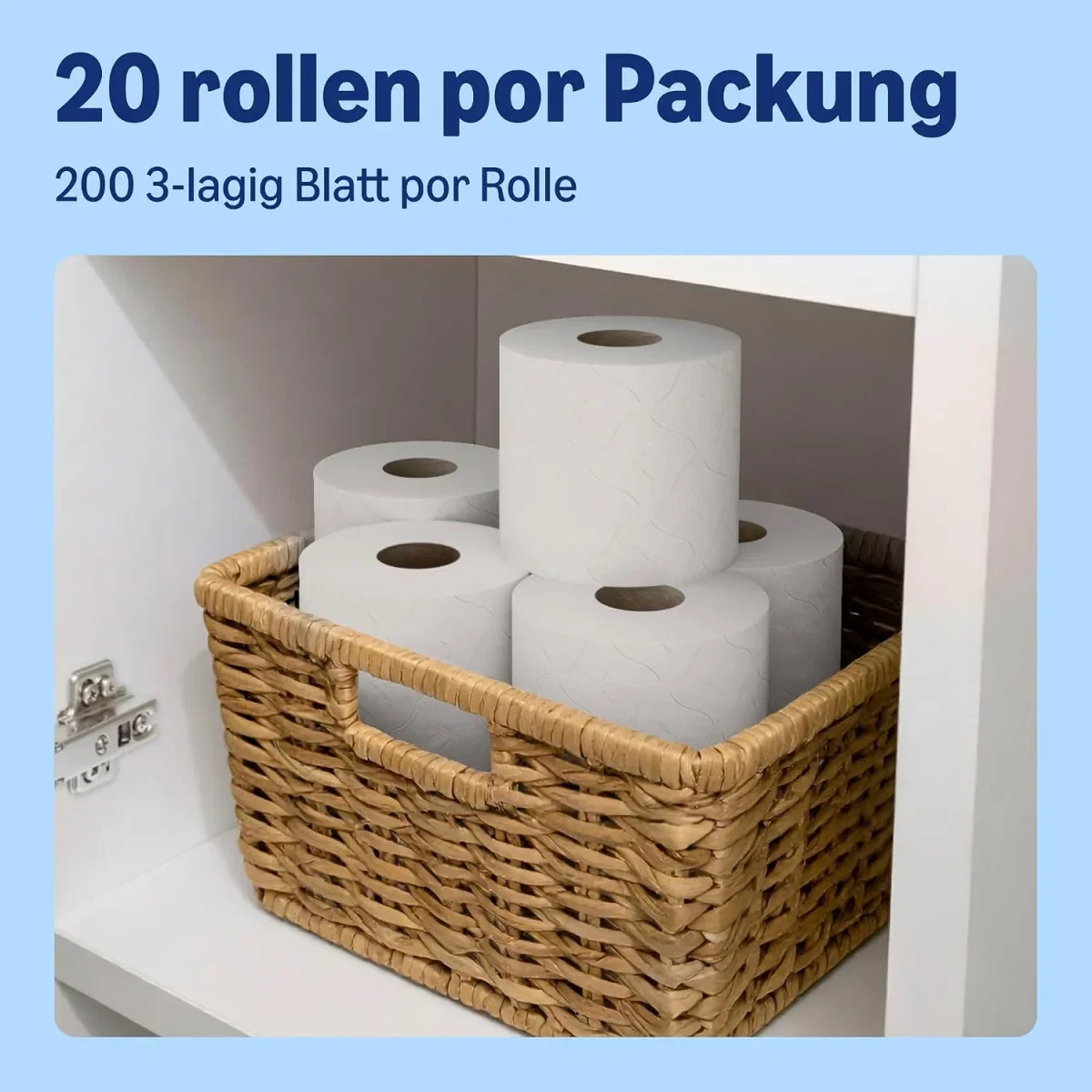 4x by Amazon Classic Toilettenpapier 3-lagig 20 Rollen