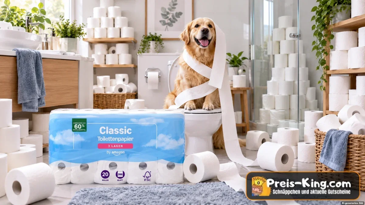 4x by Amazon Classic Toilettenpapier 3-lagig (20×200 Blatt)