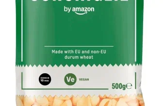 Grüner Beutel mit Conchiglie by Amazon, 500g, vegan, Kochzeit 10 Min.