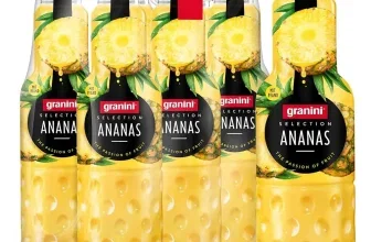 Granini Selection Ananas Saft 6er Pack, Flaschen mit Ananas-Motiv und rotem Tragegriff