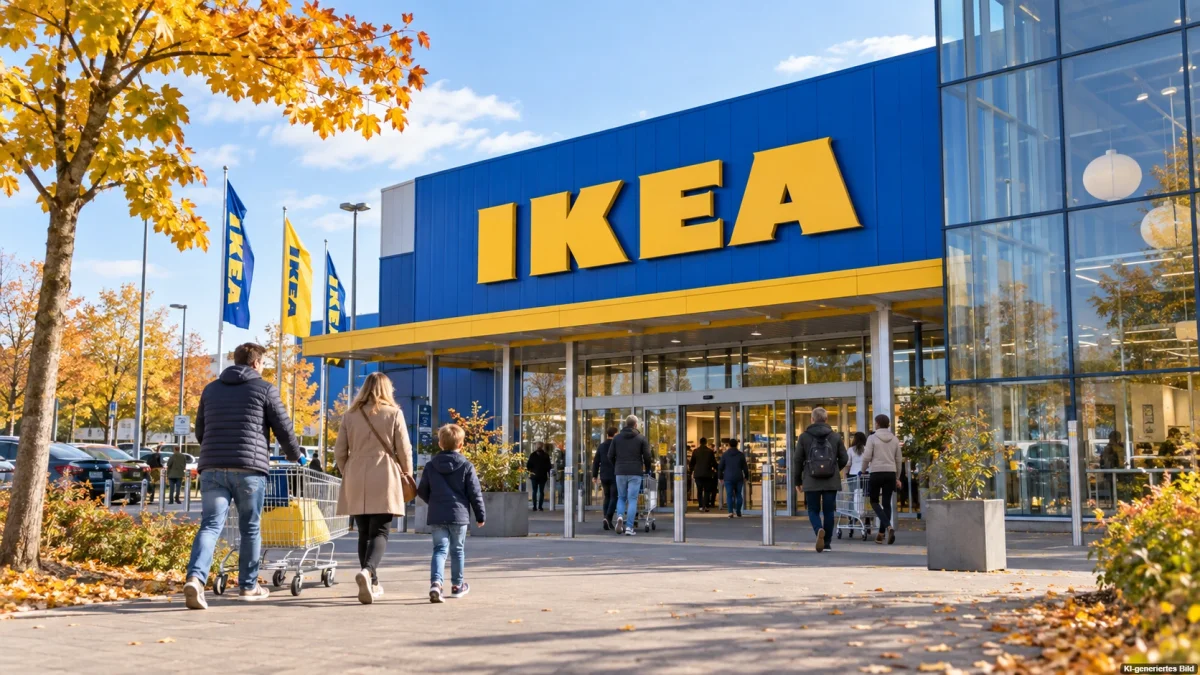 IKEA-Einrichtungshaus an einem verkaufsoffenen Sonntag im Oktober