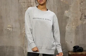 Everlast Damen Sweatshirt in Hellgrau Melange mit Oversized-Passform