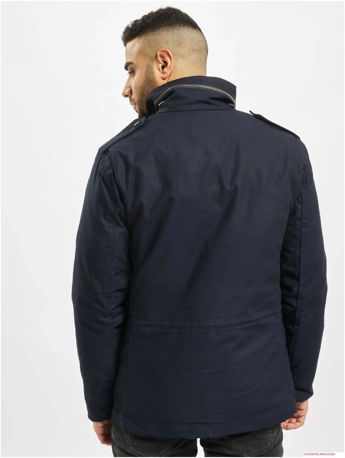 Brandit M-65 Herren-Feldjacke mit Kapuze im Kragen und großen Taschen