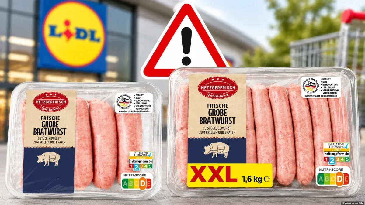 Symbolbild zum Lidl-Rückruf von Metzgerfrisch Frischer Grober Bratwurst
