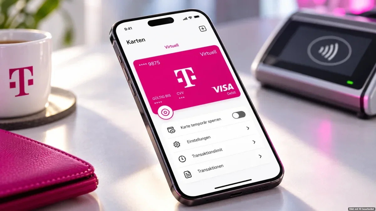 Smartphone mit Magenta Pay als digitalem Bezahldienst der Telekom
