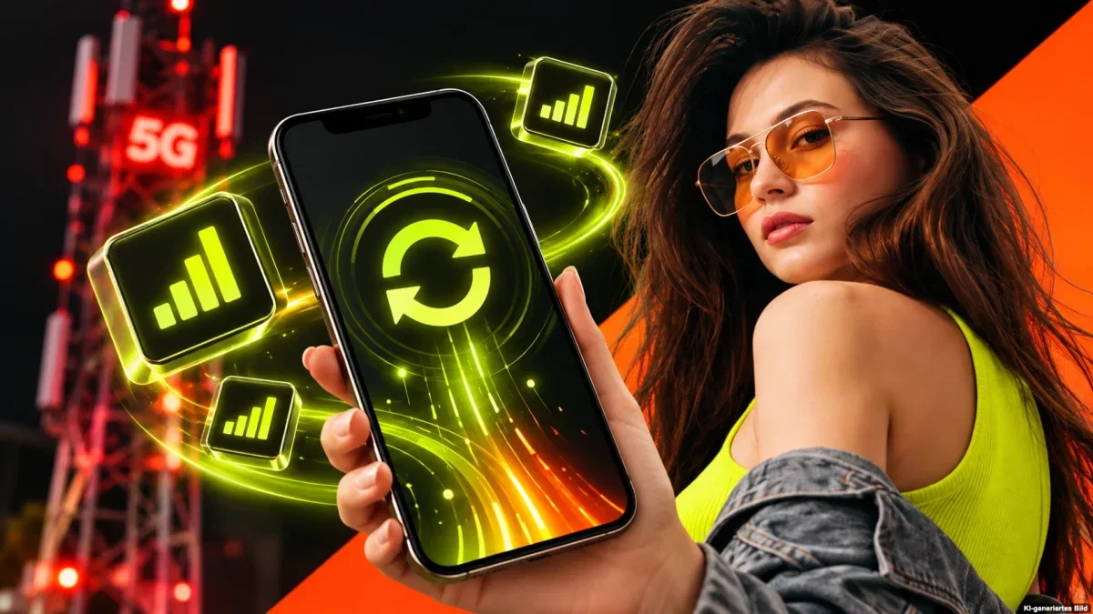 Smartphone als Symbol für die otelo Allnet-Flat Flex mit nachbuchbarem Datenvolumen