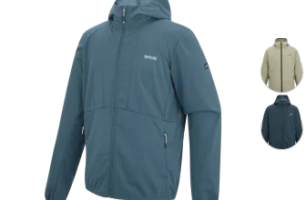 Regatta Tredmoor Softshelljacke Herren in Blau, Beige und Dunkelblau mit Kapuze und Logo