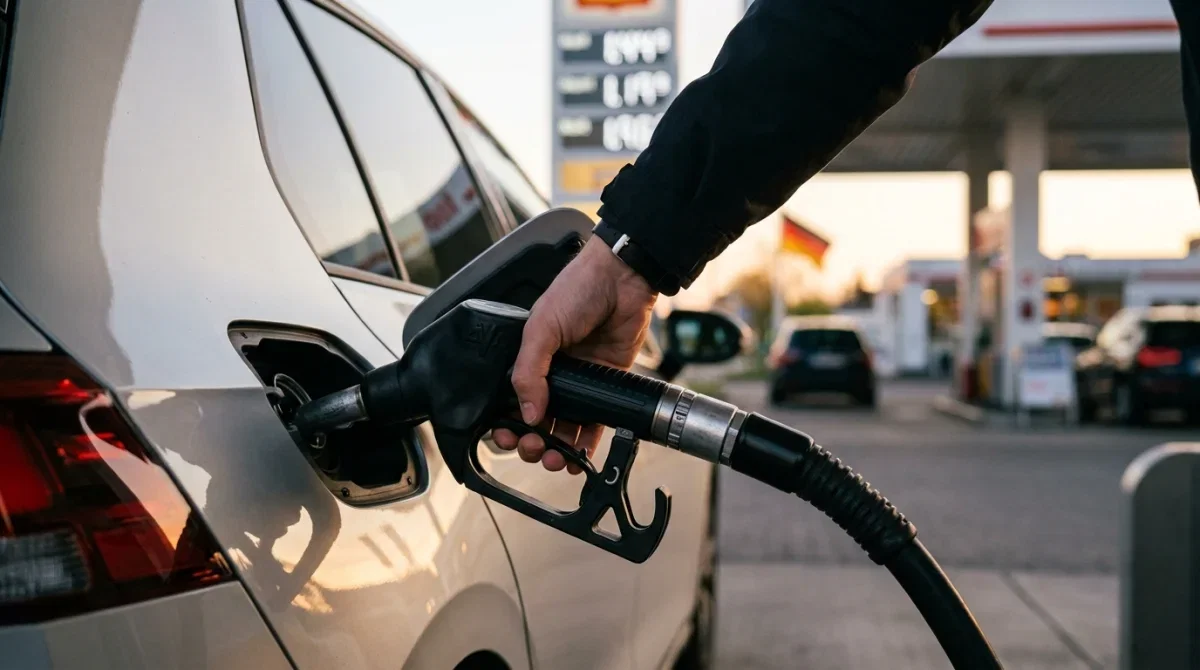 Autofahrer tankt an einer deutschen Tankstelle – Symbolbild zum Tankrabatt ab Oktober 2026