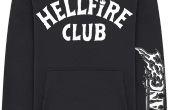 MERCHCODE Stranger Things Hellfire Club Fluffy Hoody in Schwarz für Herren