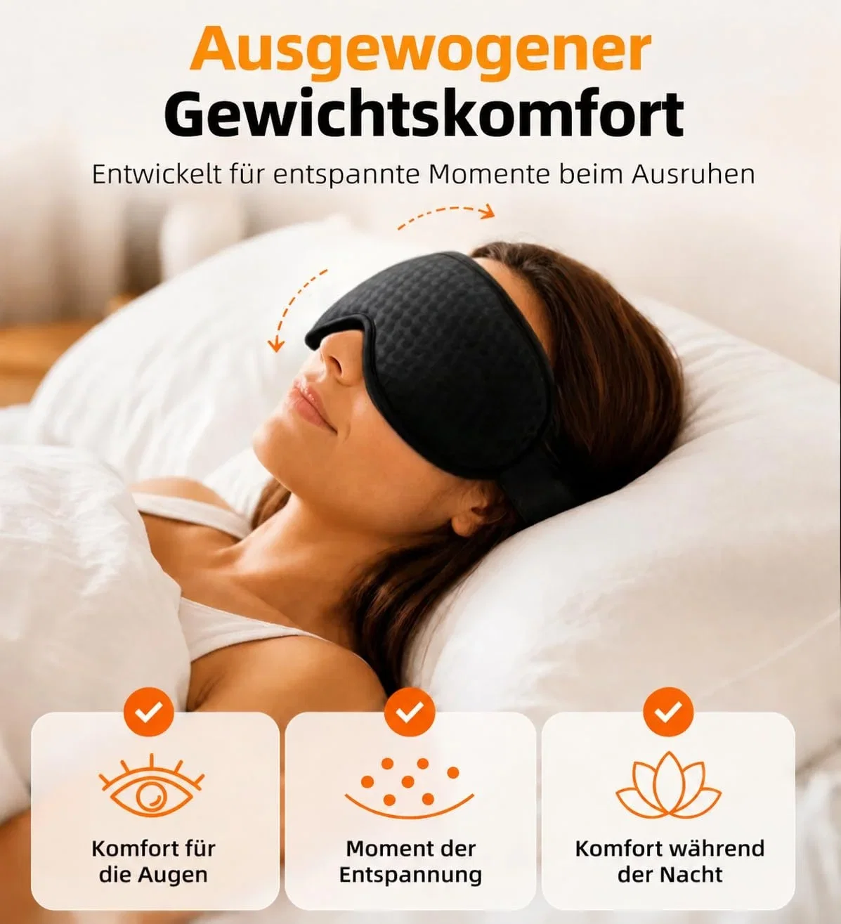 3D Schlafmaske mit Gewicht