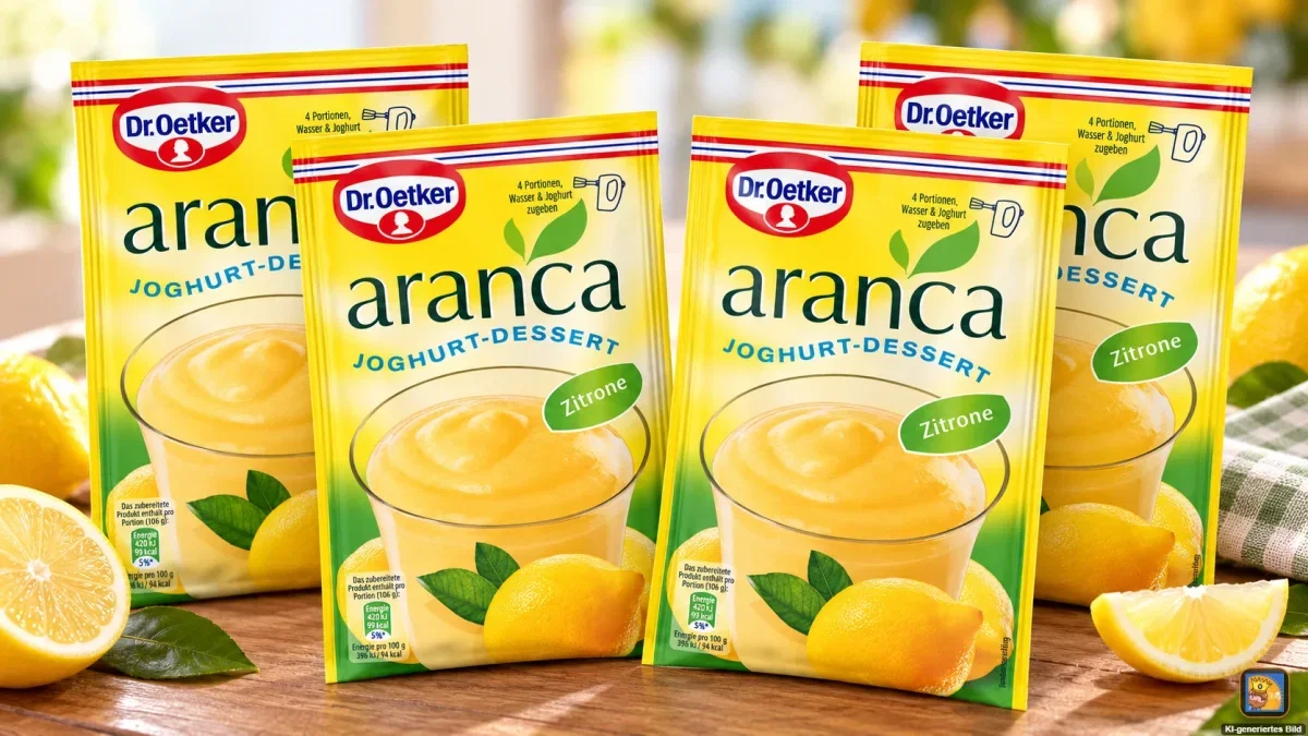 4x Dr. Oetker Aranca Zitrone Dessertpulver (75g)