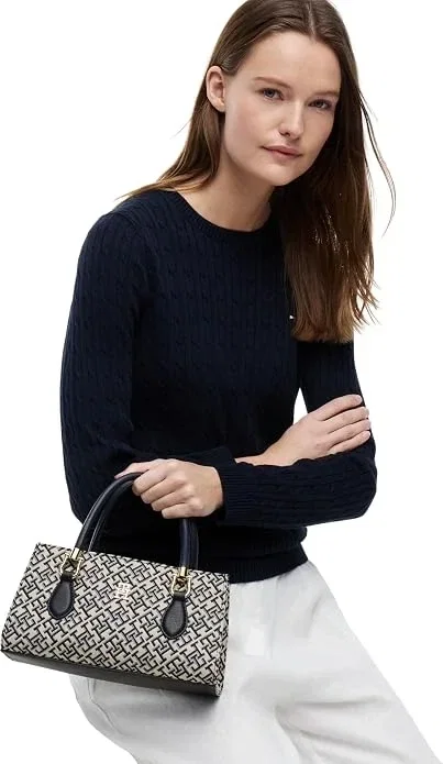 Tommy Hilfiger Damen Th Grace Mini Satchel Jacquard AW0AW18753