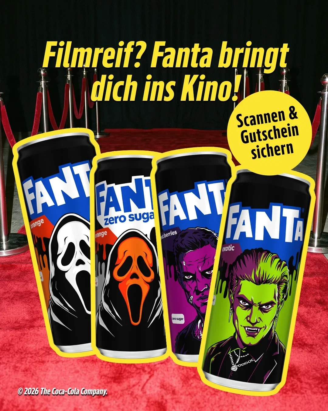 Fanta Gewinnspiel 2026: 2-für-1-Kinogutscheine und 3 Jahreskarten gewinnen