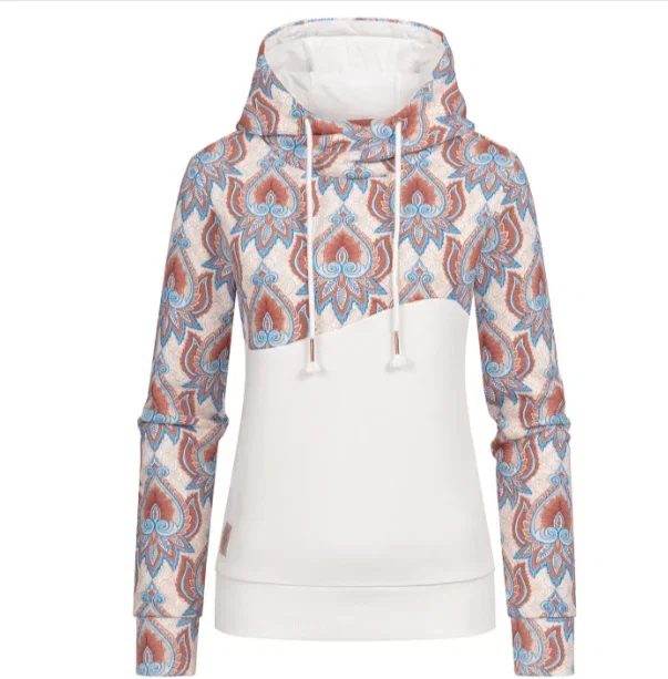 AIKI Hoodie mit 2-Tone Design und Tunnelzug Beige Damen 12-1029-beige (Gr. XS bis S)