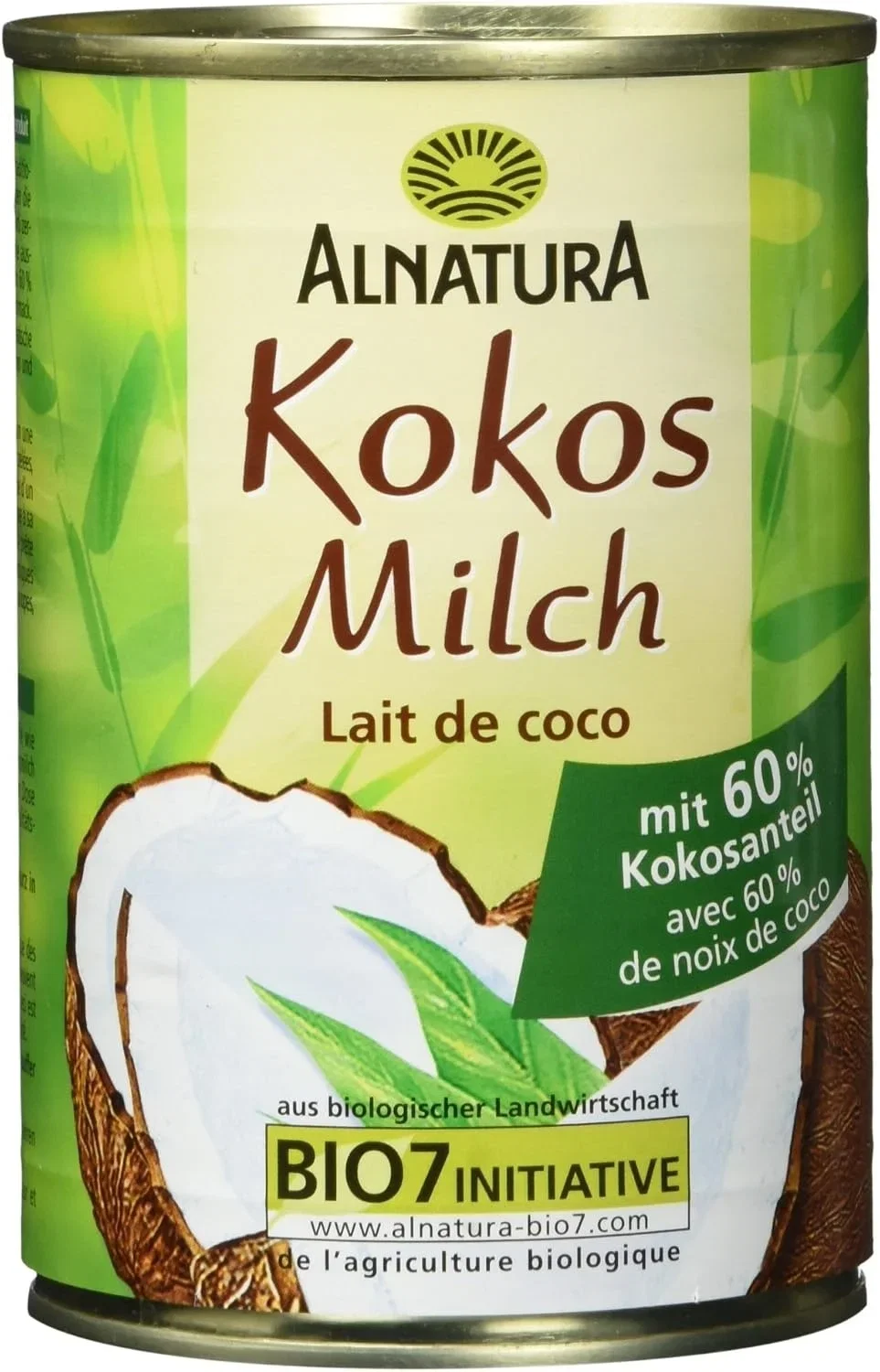 4x Alnatura Bio Kokosmilch (400ml)