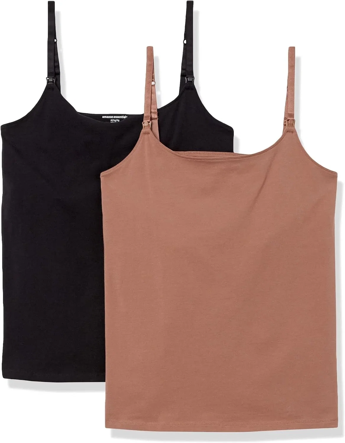 Amazon Essentials Damen stillfreundliches Unterhemd 2er Stück (5 Farbkombinationen, Gr. XS bis XXL)