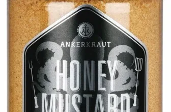 Glas mit Ankerkraut Honey Mustard BBQ Rub und schwarzem Deckel